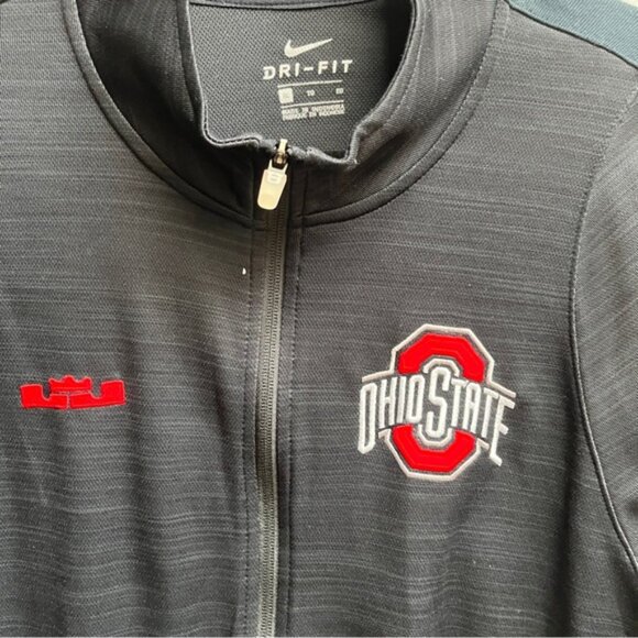 Nike Dri Fit Ohio State Buckeyes LeBron James Jacket Full Zip Sweatshirt Sz XL - Picture 2 of 11